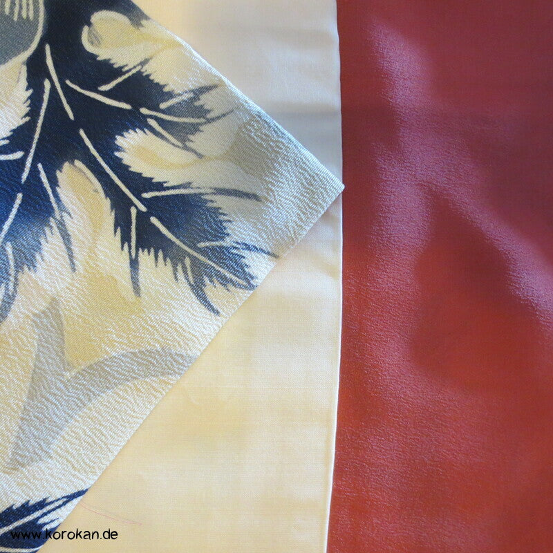 Rangiku Chrysanthemen Komon Kimono dicker Seiden Crepe
