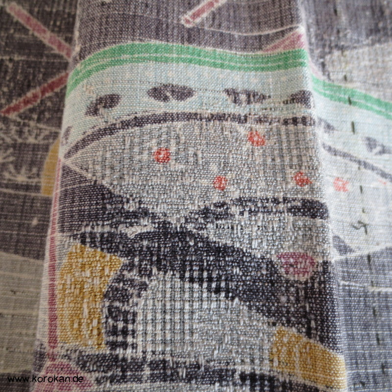 Bangasa Papierschirme Hitoe - ungefütterter Kimono aus Mischgewebe
