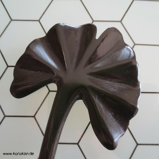 Haarstab Gingko Blatt dunkles Horn