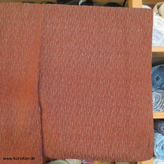 braun - roter Borkenkrepp Iromuji Kimono, antik