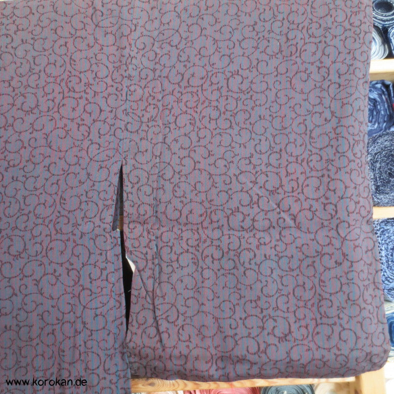 Karakusa Arabesken Haori - Kimono Jacke Seiden Chirimen Crepe
