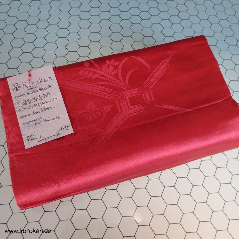 üppige handgestickte Paeonien Nagoya Obi Kimonogürtel