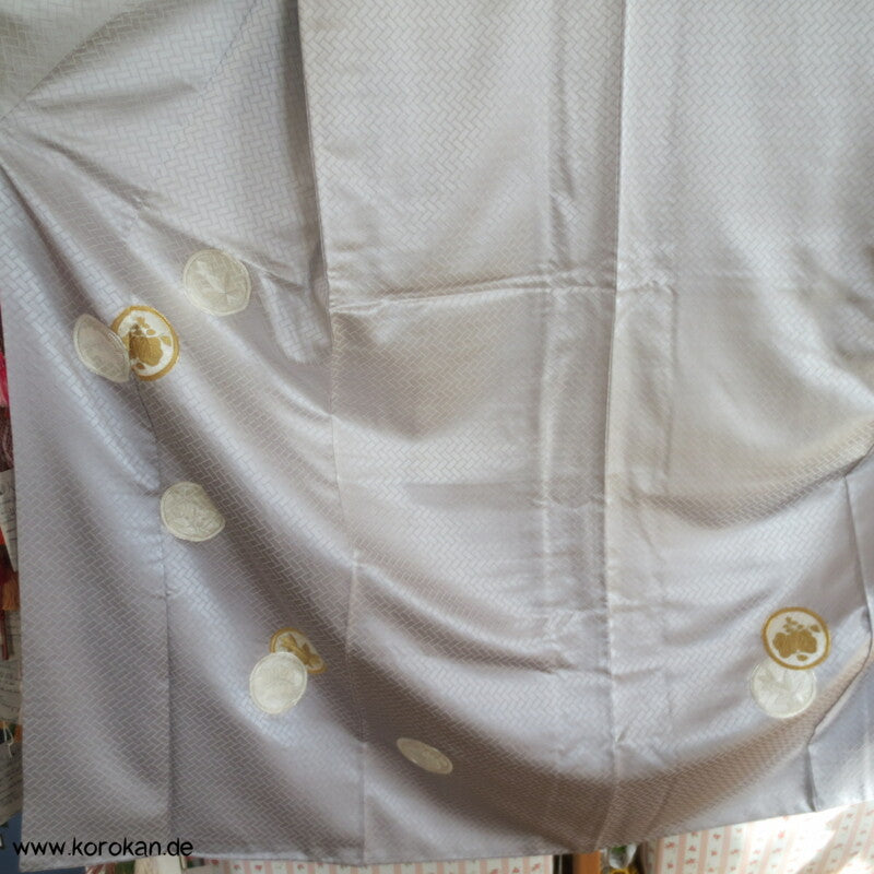 gestickte Mon Siegel Seiden Homongi Kimono