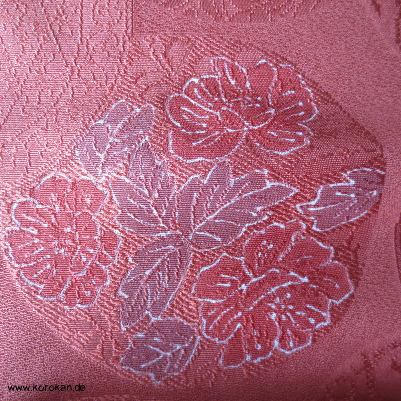 Shibori Spiegel Kimono Seiden Damast Stoffrolle
