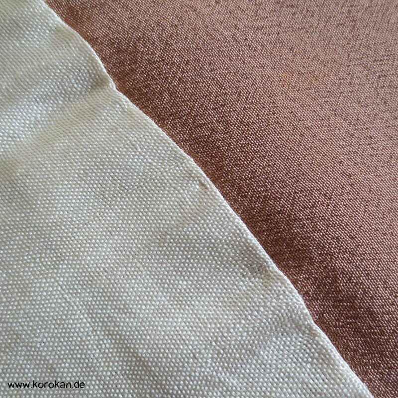 braun - roter Borkenkrepp Iromuji Kimono, antik