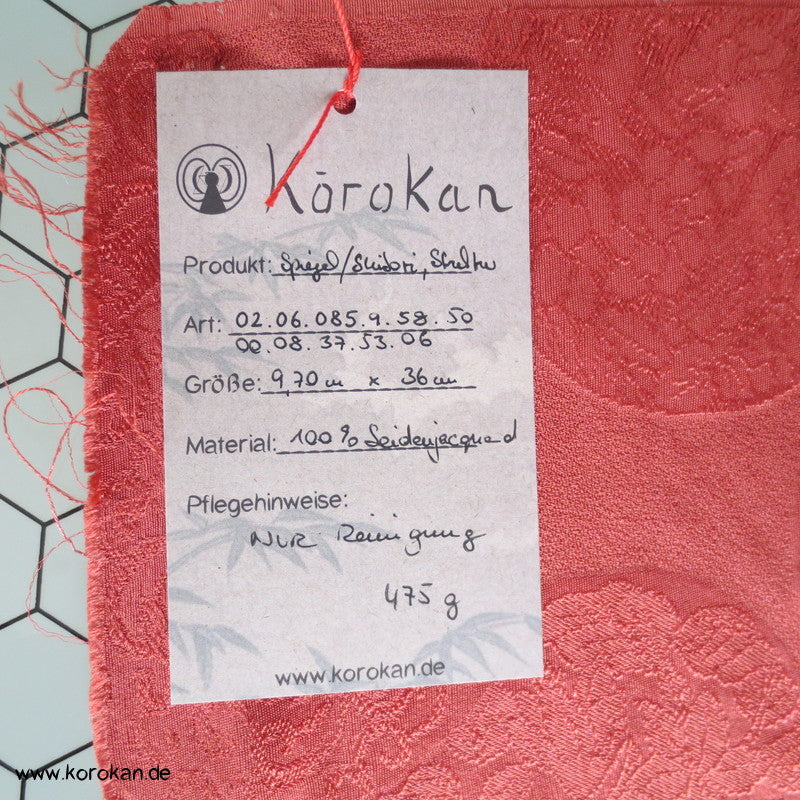 Shibori Spiegel Kimono Seiden Damast Stoffrolle