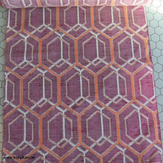 Kikko Kasuri Druck Kimono Wollmischgewebe