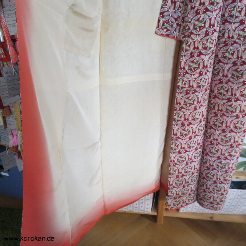 Shippo Muster aus Bambusblättern Komon Kimono