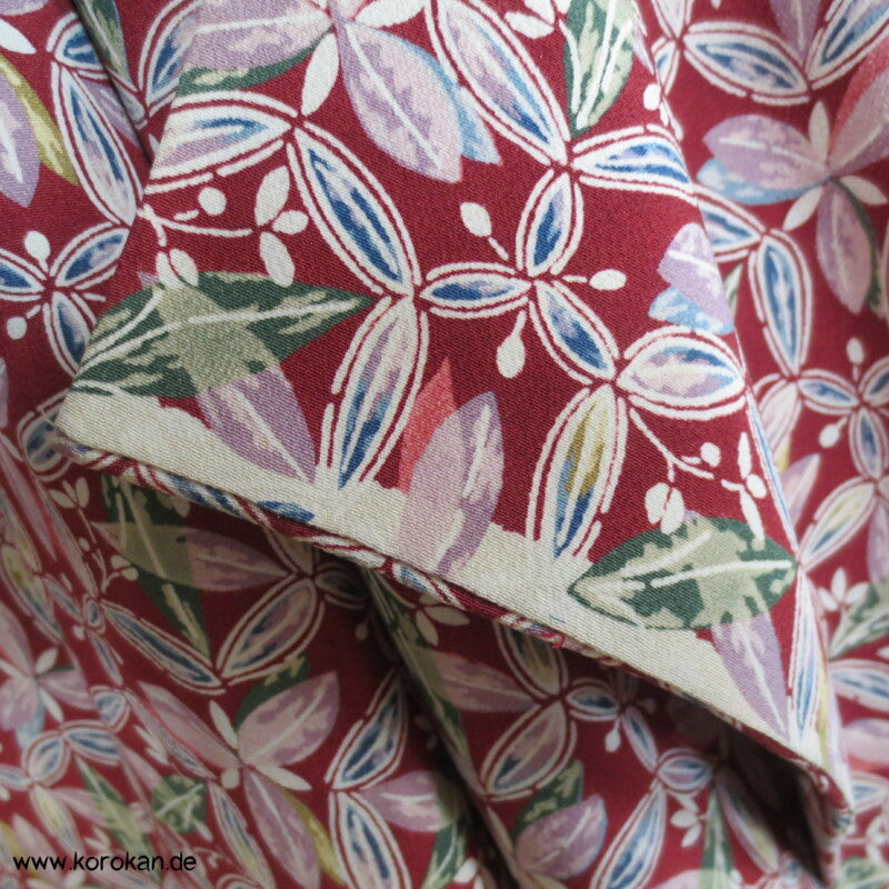 Shippo Muster aus Bambusblättern Komon Kimono