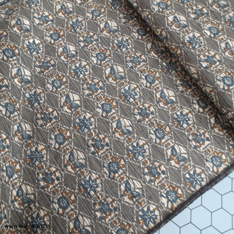 Kikko, Schmetterlinge, Blüten Druck Kimono Wolle