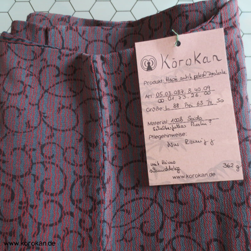 Karakusa Arabesken Haori - Kimono Jacke Seiden Chirimen Crepe