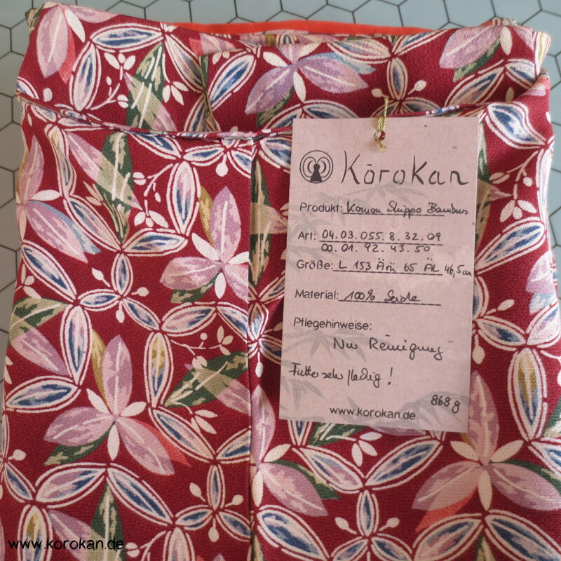 Shippo Muster aus Bambusblättern Komon Kimono