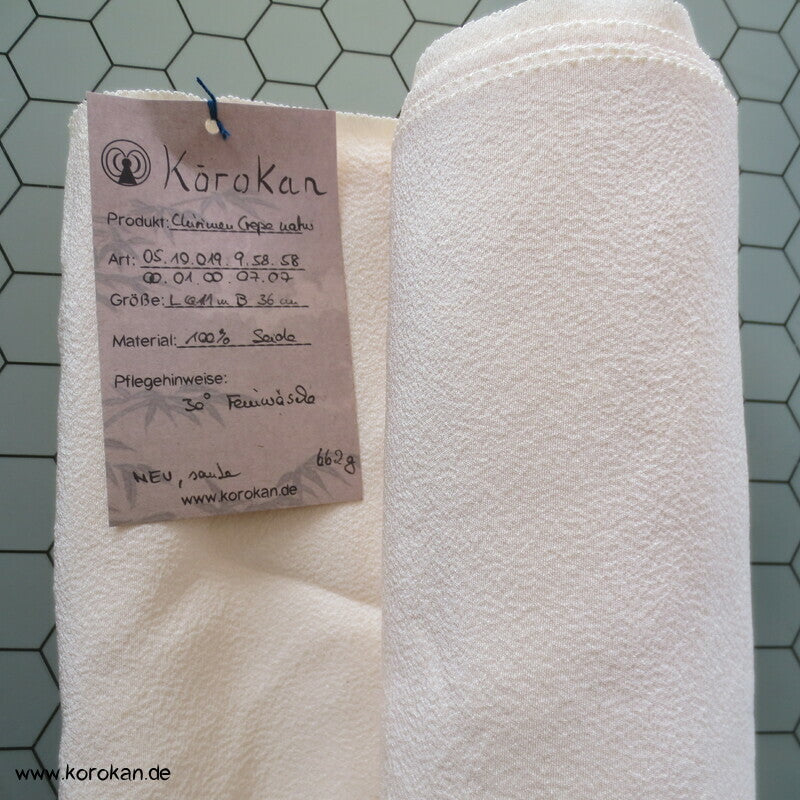 japanische natur Chirimen Crepe Seide Tanmono Kimono Stoffrolle