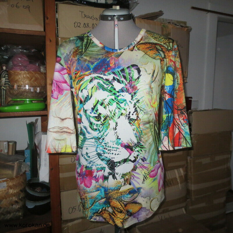 Tiger T Shirt Viskosejersey Halbarm