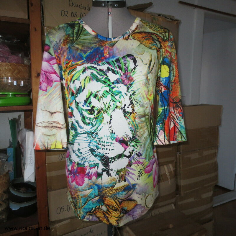 Tiger T Shirt Viskosejersey Halbarm