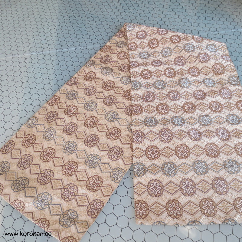 Mini Maru Obi Seidenjacquard, Set, Deckchen, Tischmittelstück, Fukusa