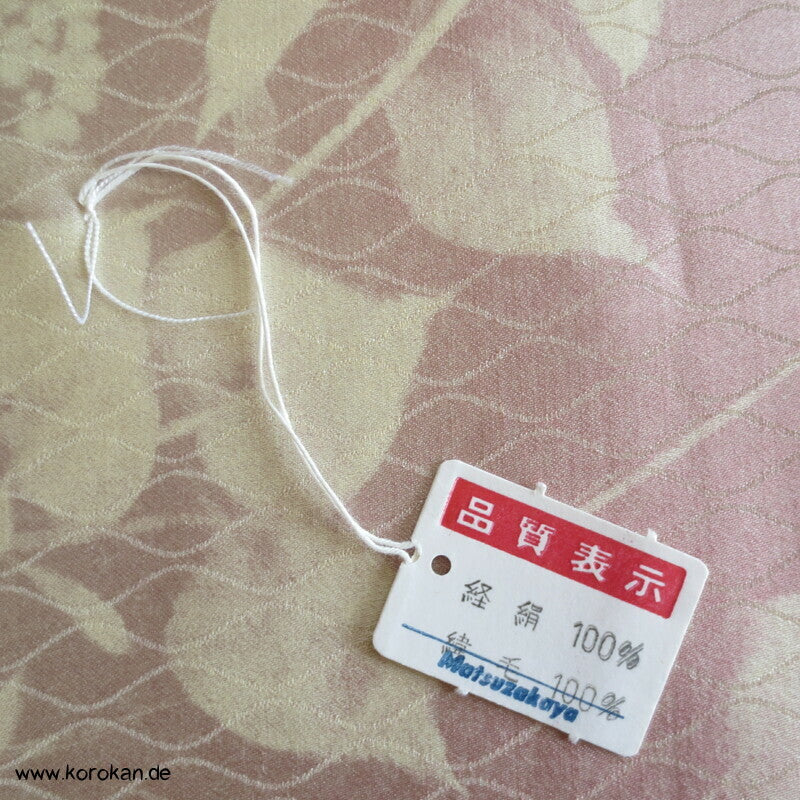 Tatewaku und Amulette Seide / Wolle Damast Kimono Tanmono Stoffrolle