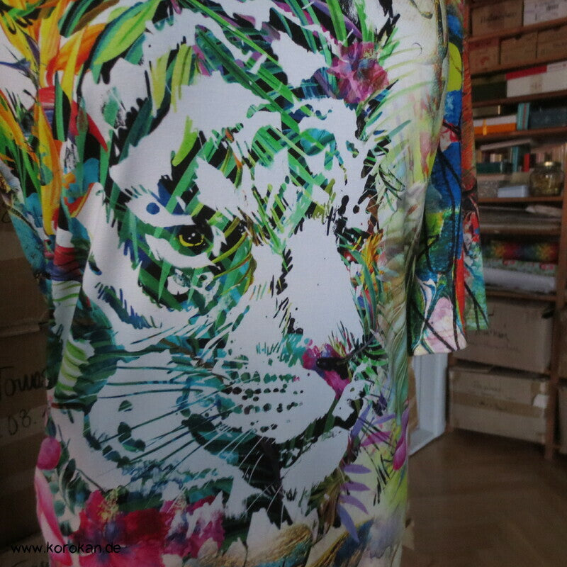 Tiger T Shirt Viskosejersey Halbarm
