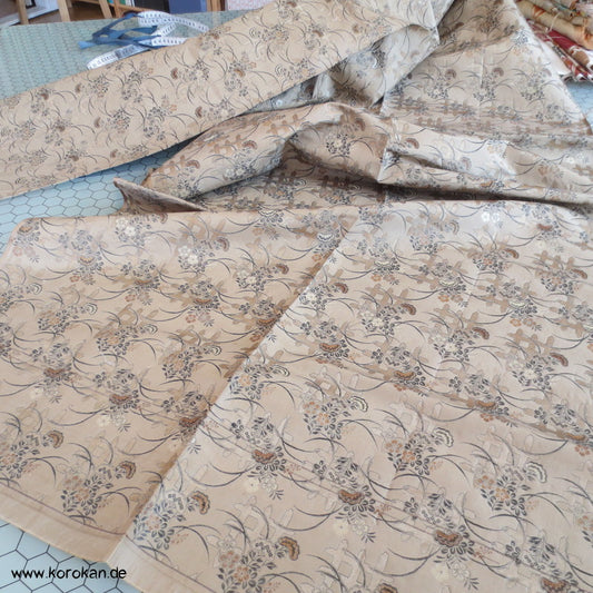 oliv / gold / schwarz Araihari Stoff für Maru Obi