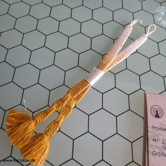 Haori Himo - Seide, sonnengelb - weiß Verlauf