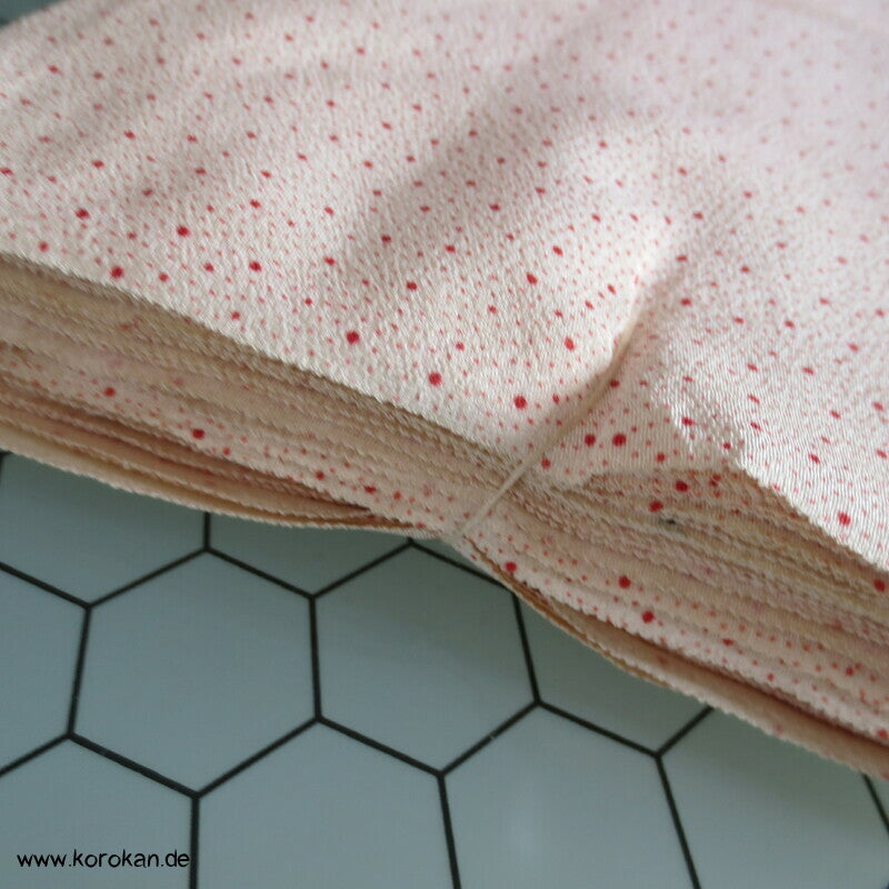kleine Punkte, Shippo Chirimen Crepe Seide Araihari Kimono