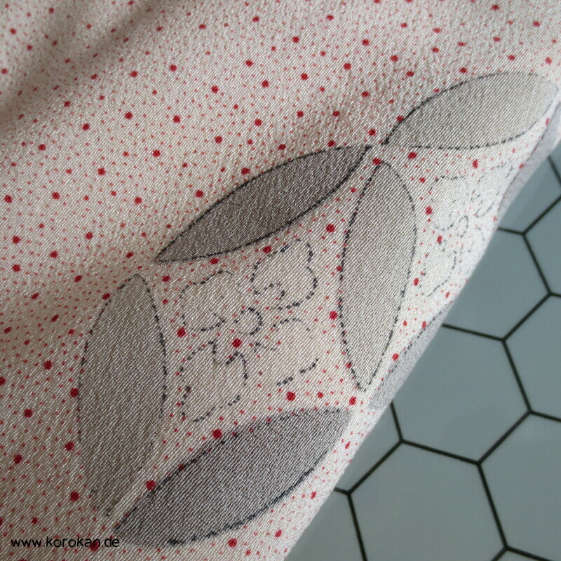 kleine Punkte, Shippo Chirimen Crepe Seide Araihari Kimono