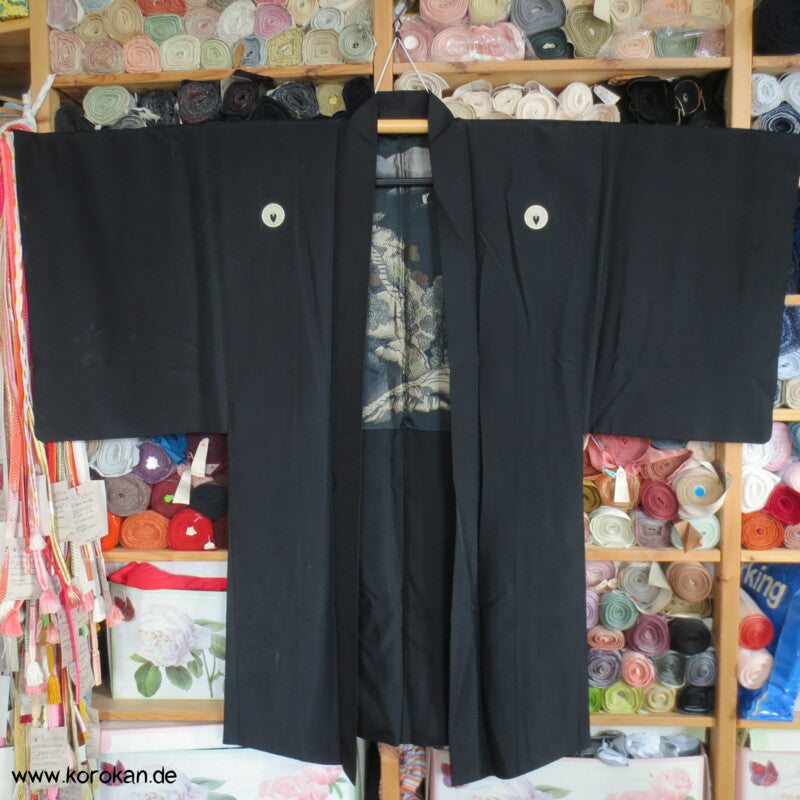 gewebter Tempelburg Futter, 5 Wisteria Mon Haori Jacke