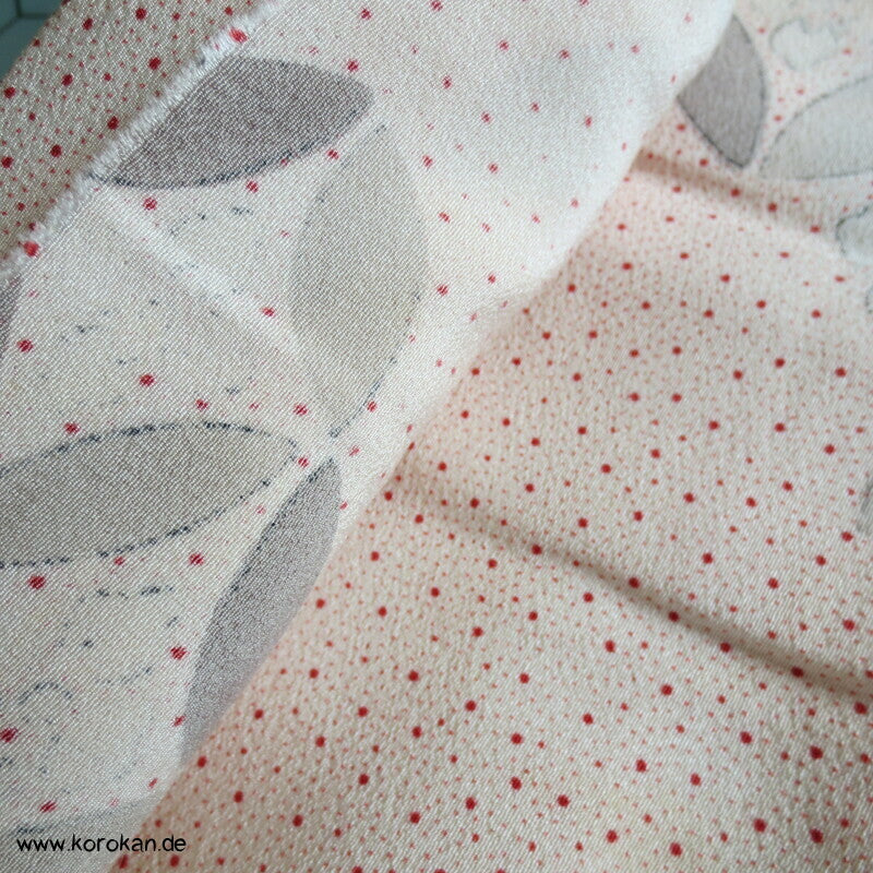 kleine Punkte, Shippo Chirimen Crepe Seide Araihari Kimono