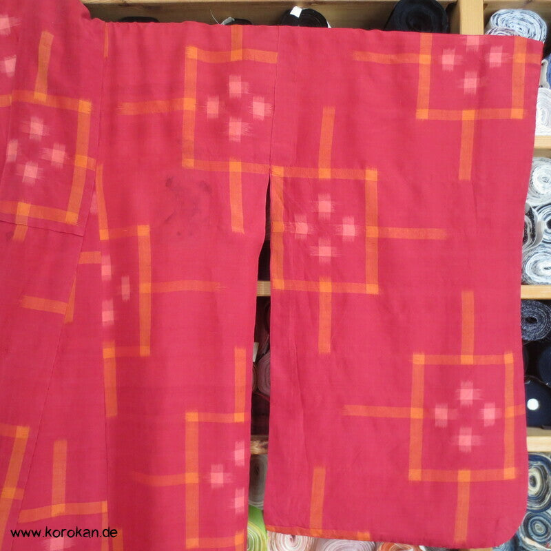 Igeta Kasuri antiker Tsumugi Kimono, nur Material