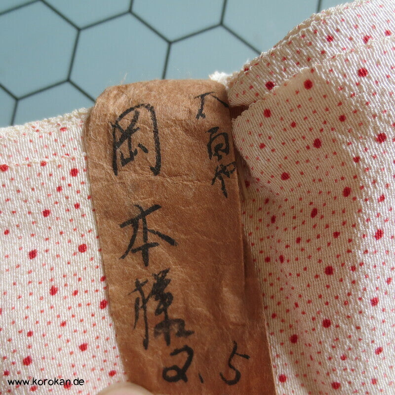 kleine Punkte, Shippo Chirimen Crepe Seide Araihari Kimono