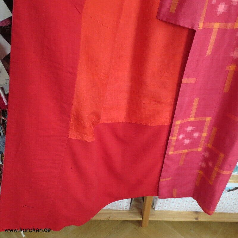 Igeta Kasuri antiker Tsumugi Kimono, nur Material