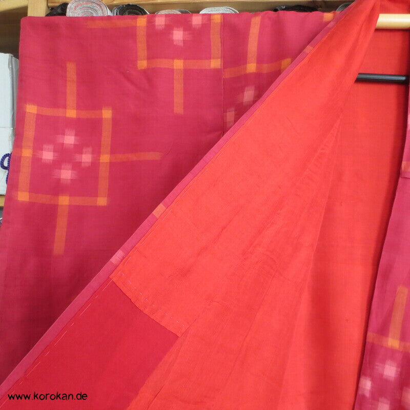 Igeta Kasuri antiker Tsumugi Kimono, nur Material