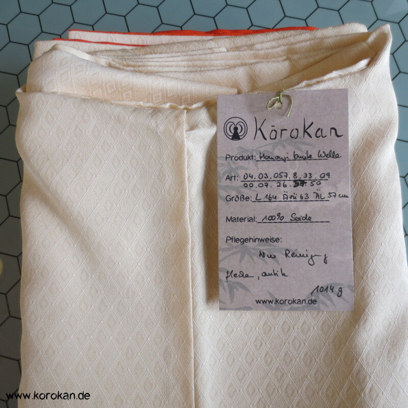 bunte brechende Wellen Seidendamast Homongi Kimono
