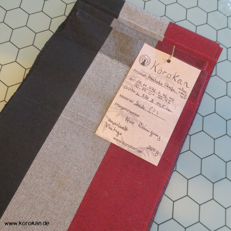 Han Haba Kimono Gürtel schwarz weiß rot