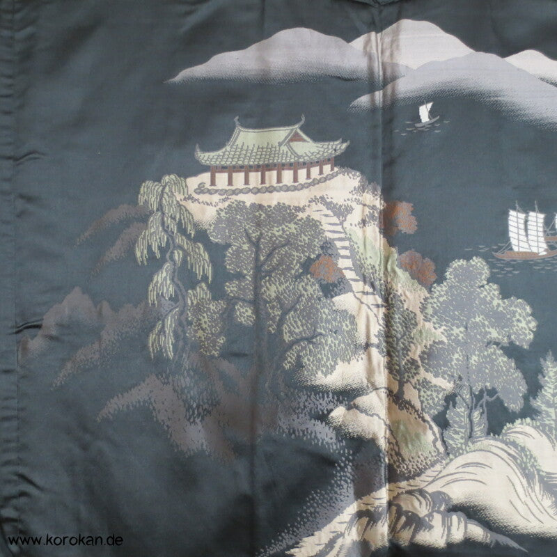 gewebter Tempelburg Futter, 5 Wisteria Mon Haori Jacke