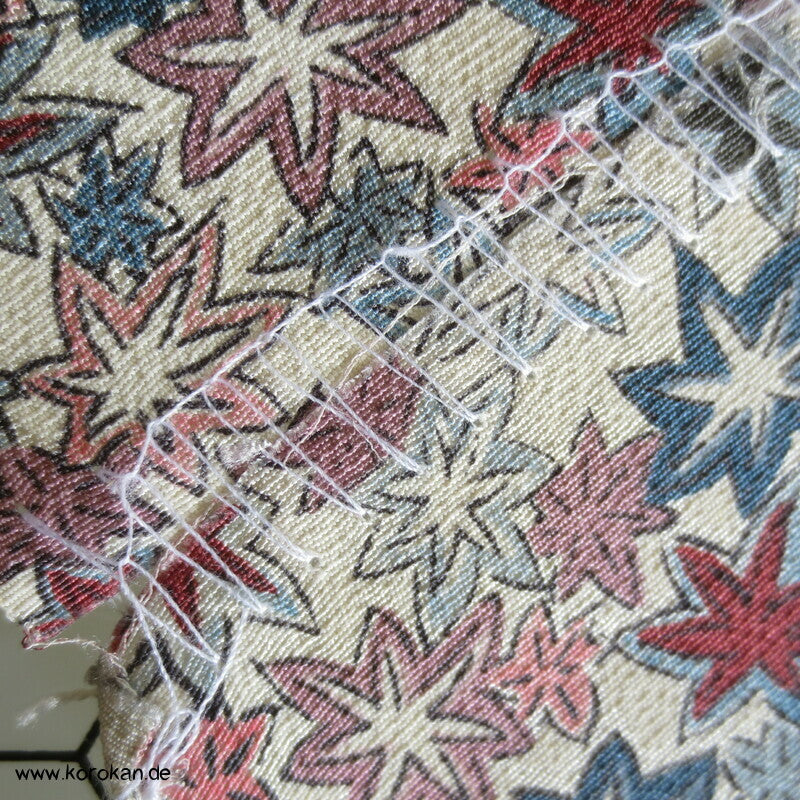 Ahornblatt Araihari Kimono Chirimen Crepe Seide