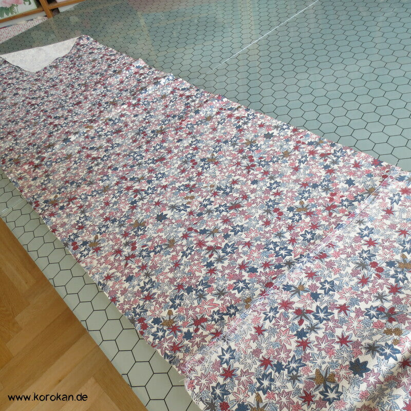Ahornblatt Araihari Kimono Chirimen Crepe Seide