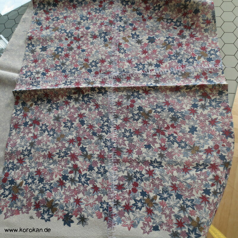 Ahornblatt Araihari Kimono Chirimen Crepe Seide