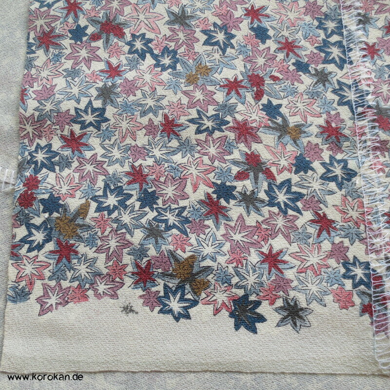 Ahornblatt Araihari Kimono Chirimen Crepe Seide