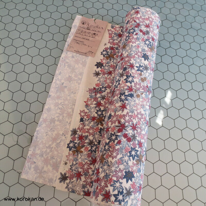 Ahornblatt Araihari Kimono Chirimen Crepe Seide
