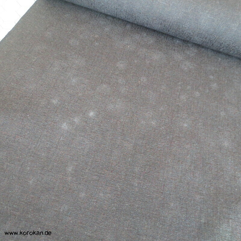 braunschwarze Wolle / Seide Männer Kimono Tanmono Stoffrolle