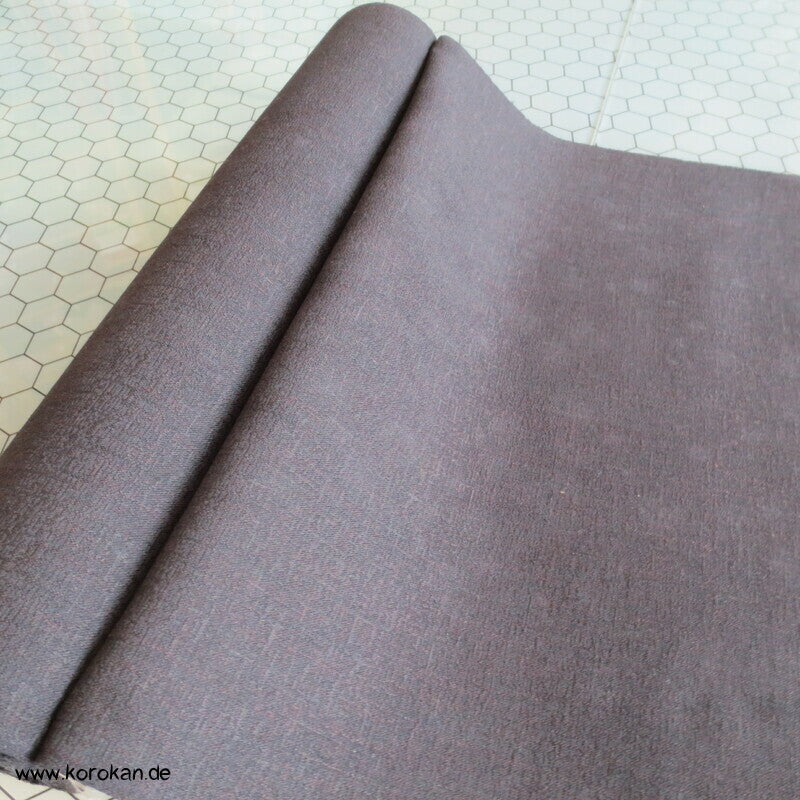 braunschwarze Wolle / Seide Männer Kimono Tanmono Stoffrolle