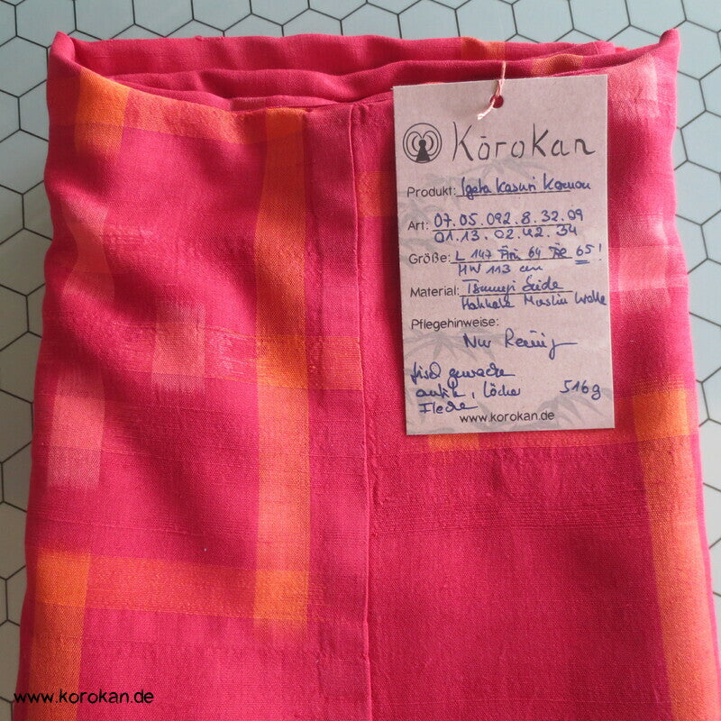 Igeta Kasuri antiker Tsumugi Kimono, nur Material