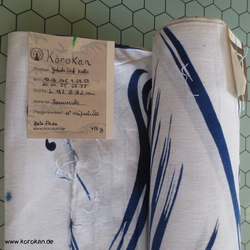 Wellen Yukata Kimono Baumwoll Stoff