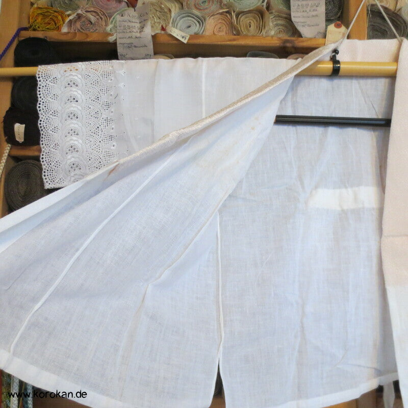 Hadajuban Kimono Unterhemd mit Spitzenärmeln und Han Eri