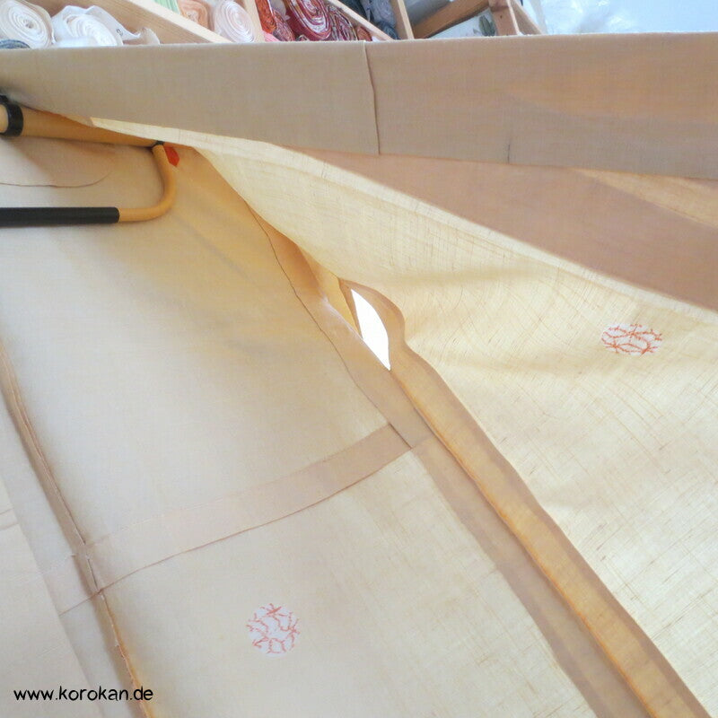 Kreise Hitoe Tsumugi Kasuri Kimono