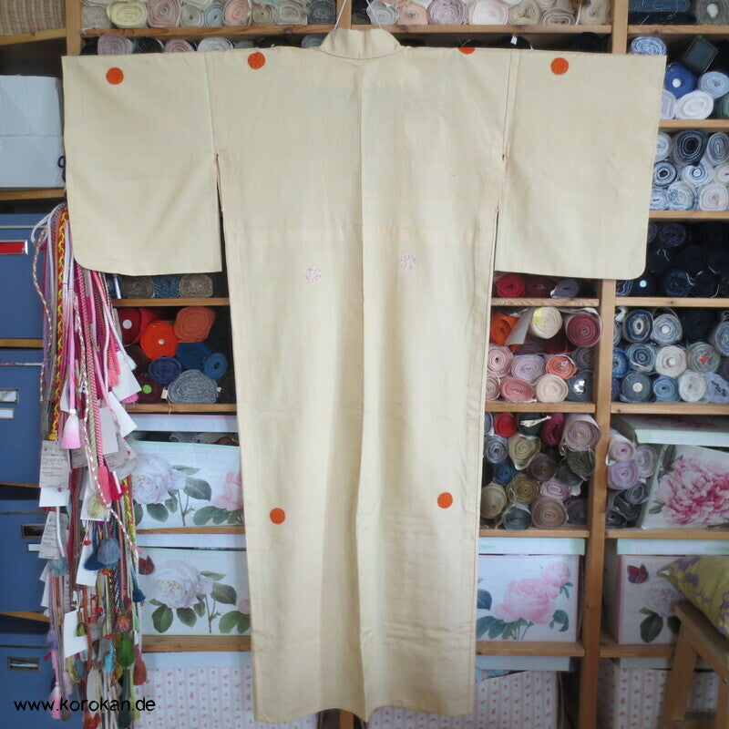 Kreise Hitoe Tsumugi Kasuri Kimono