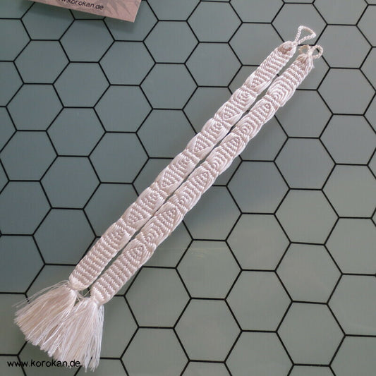 Haori Himo - Seide, helle Seide, wechselnde Flechtmuster