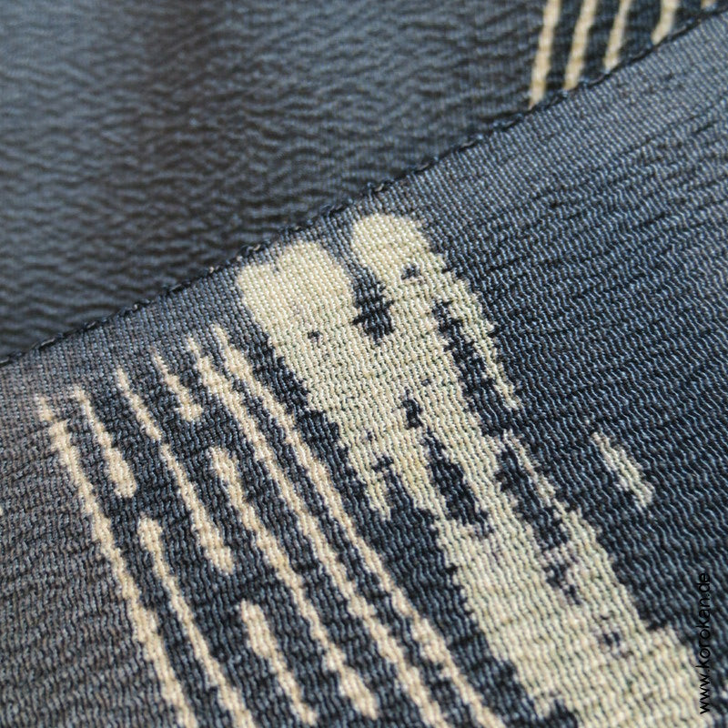Fluss Ahornblatt Chirimen Crepe Seide, Araihari Homongi Kimono