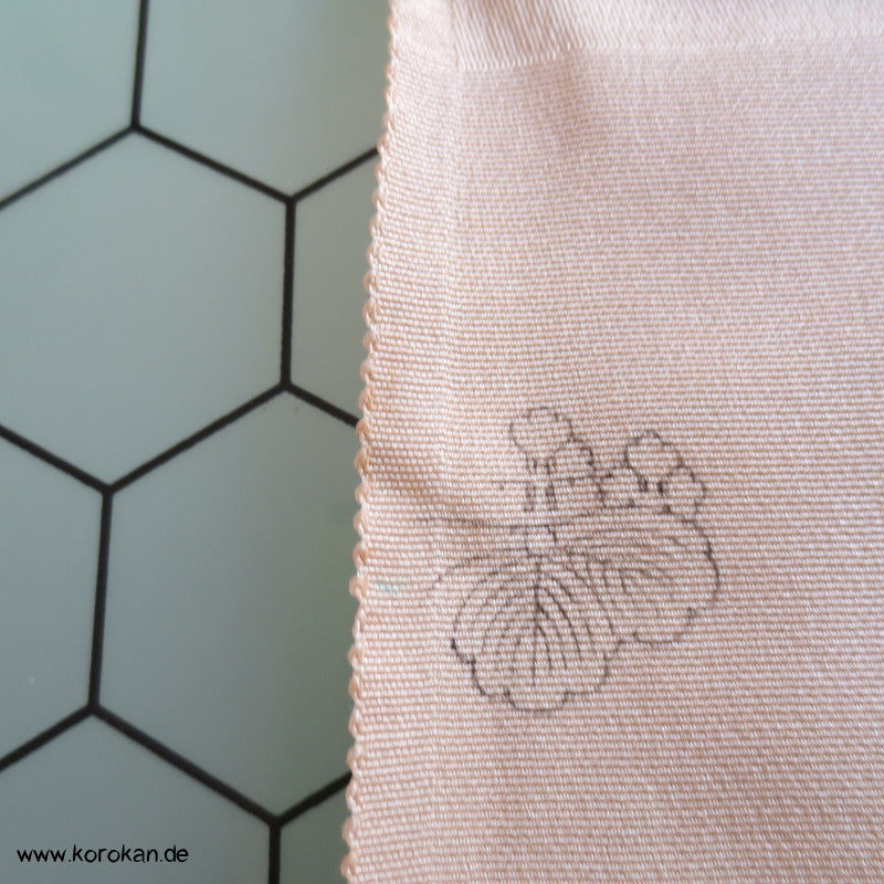 naturfarben Gräser Damast Kakeshita Seidenstoff Hochzeits Kimono